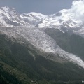 Le glacier des Bossons, massif du Mont-Blanc