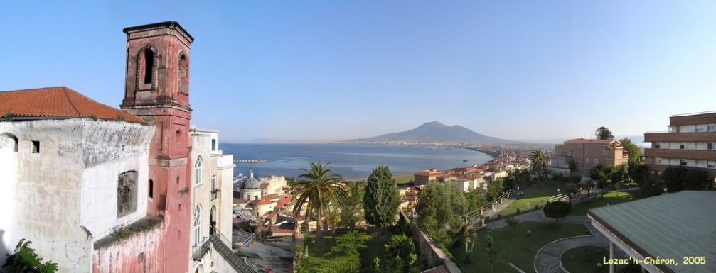 La baie de Naples, vue de Castellamare di Stabia