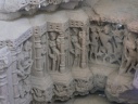 Frise sculptée dans le temple de Vishnu à Gwalior
