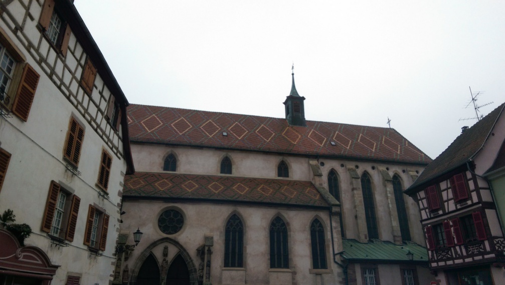 Vue extérieur de la nef de l'église de Ribeauvillé
