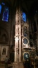 Colonne gothique sculptée à l'intérieur de la cathédrale de Strasbourg