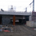 Construction d'un tunnel piéton sous le RER E, Gare Rosa Park, Paris Nord-Est.jpg