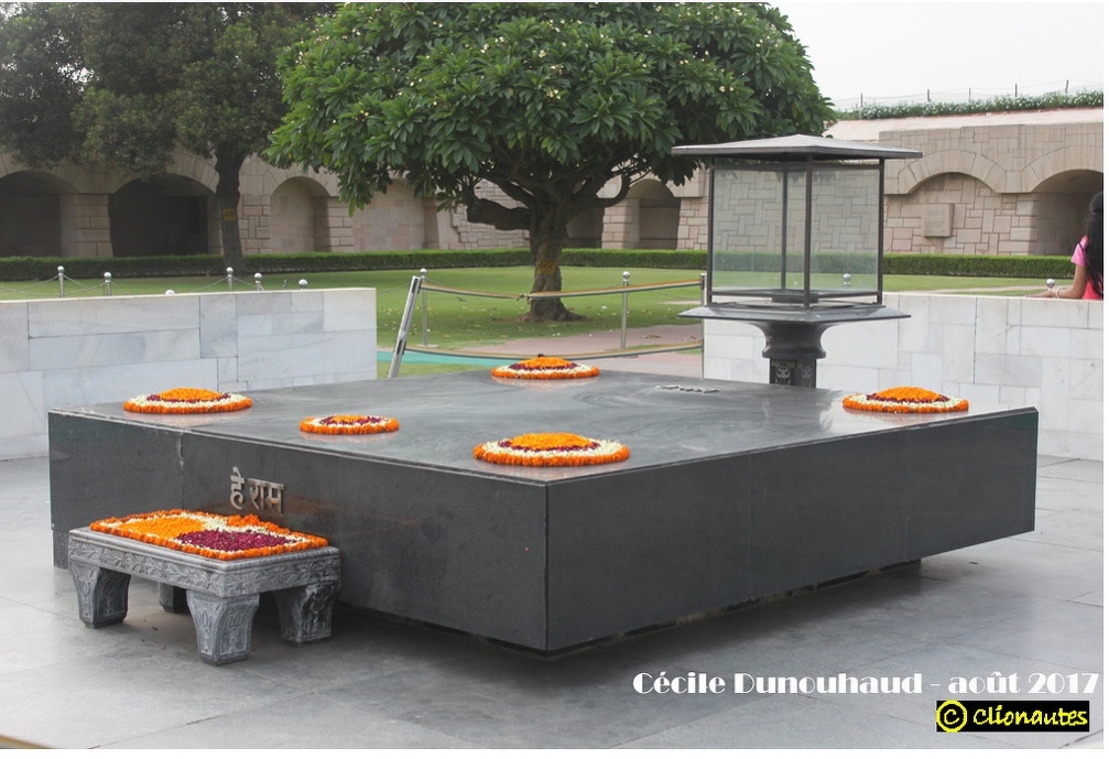 Le Raj Ghat, mémorial du Mahatma Gandhi