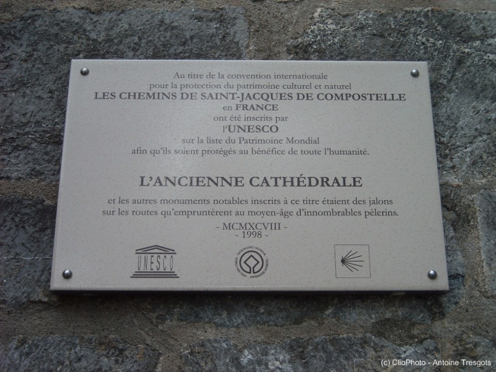 Plaque indiquant un élément du Patrimoine Mondial de l'UNESCO