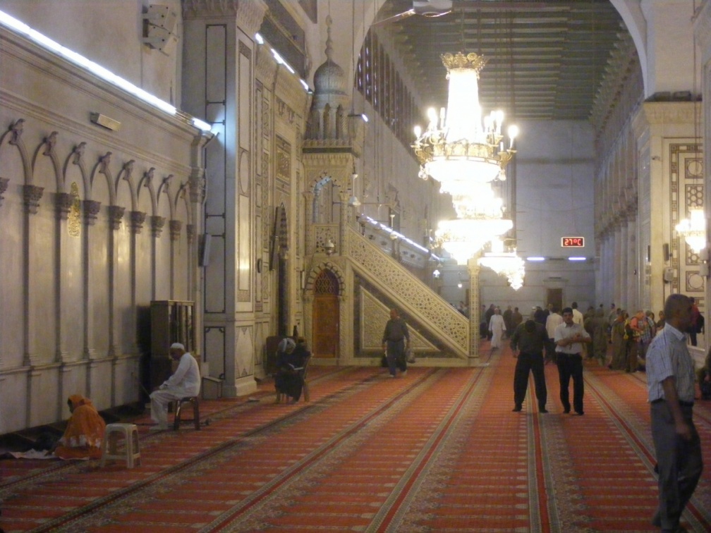 Damas - Mosquée - salle de prière, minbar