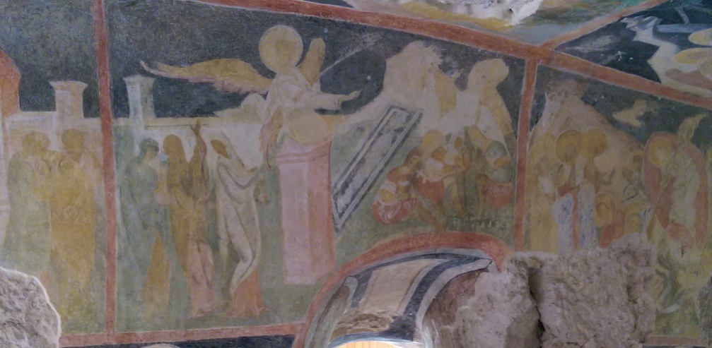 Fresque biblique d'une église troglodyte de la vallée de Roussenki Lom, Ivanovo, Bulgarie (26).jpg