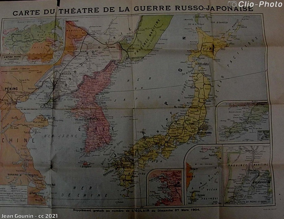 Carte du théâtre de la guerre russo-japonaise -1904